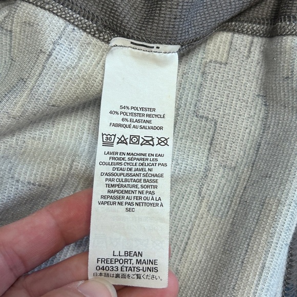 LL Bean Long Sleeve Men's XL Tall Henley Shirt Digital Camouflage Blue Gray - Picture 5 of 9